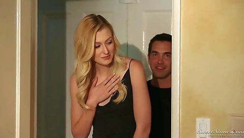 Shaky blondie's ass gets pounded by a hard dick