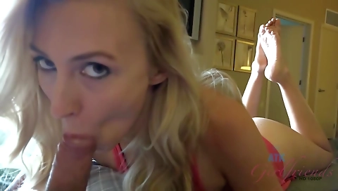 Sexy young blonde's first time with her