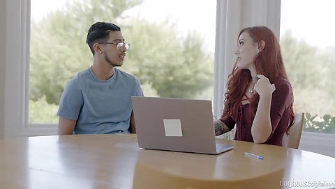 Hairy pussy and mouth fucking of horny couple